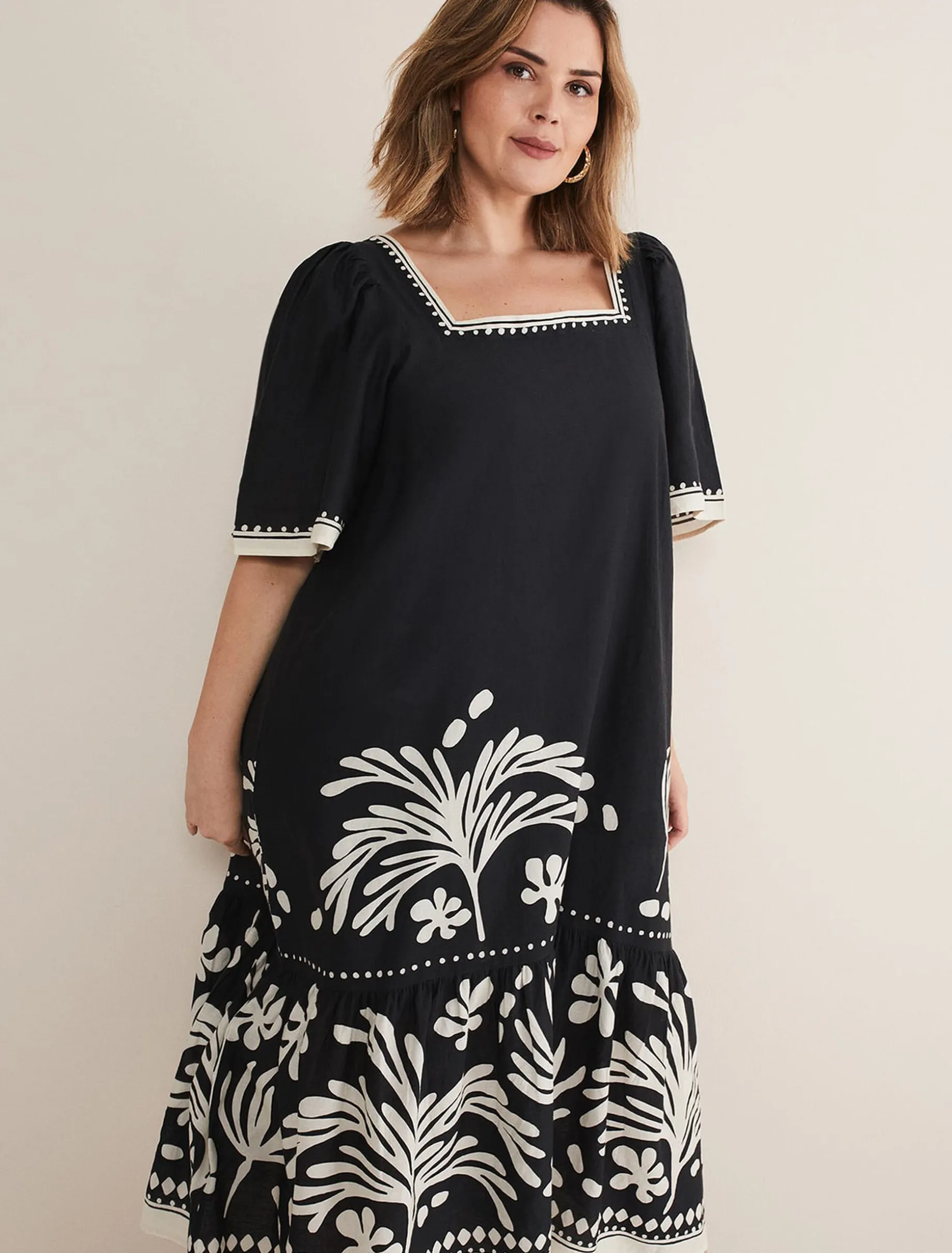 Claria Linen Midi Dress