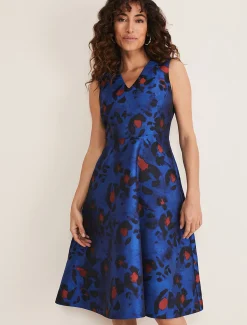 Clarisse Print Jacquard Dress