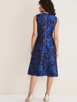 Clarisse Print Jacquard Dress