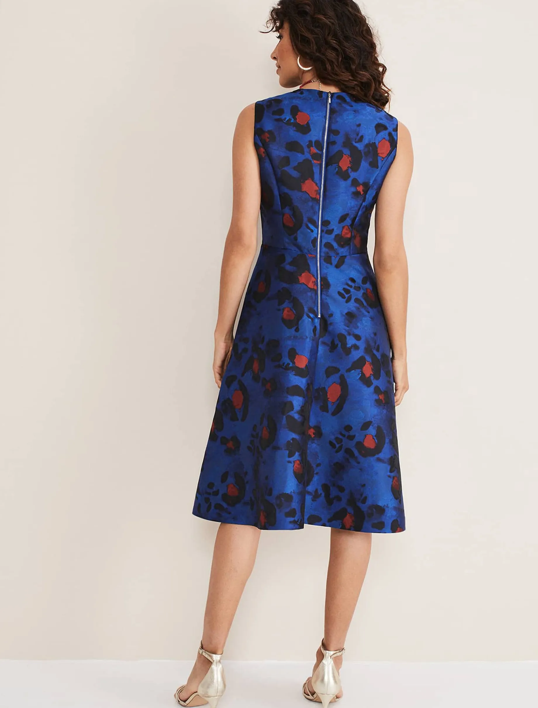 Clarisse Print Jacquard Dress