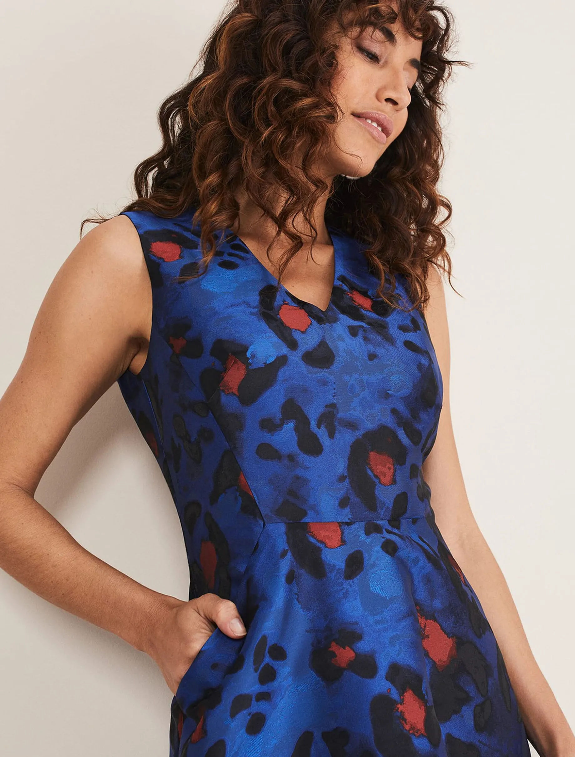 Clarisse Print Jacquard Dress