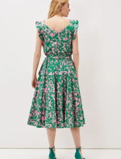 Cleona Printed Dobby Co-Ord Top