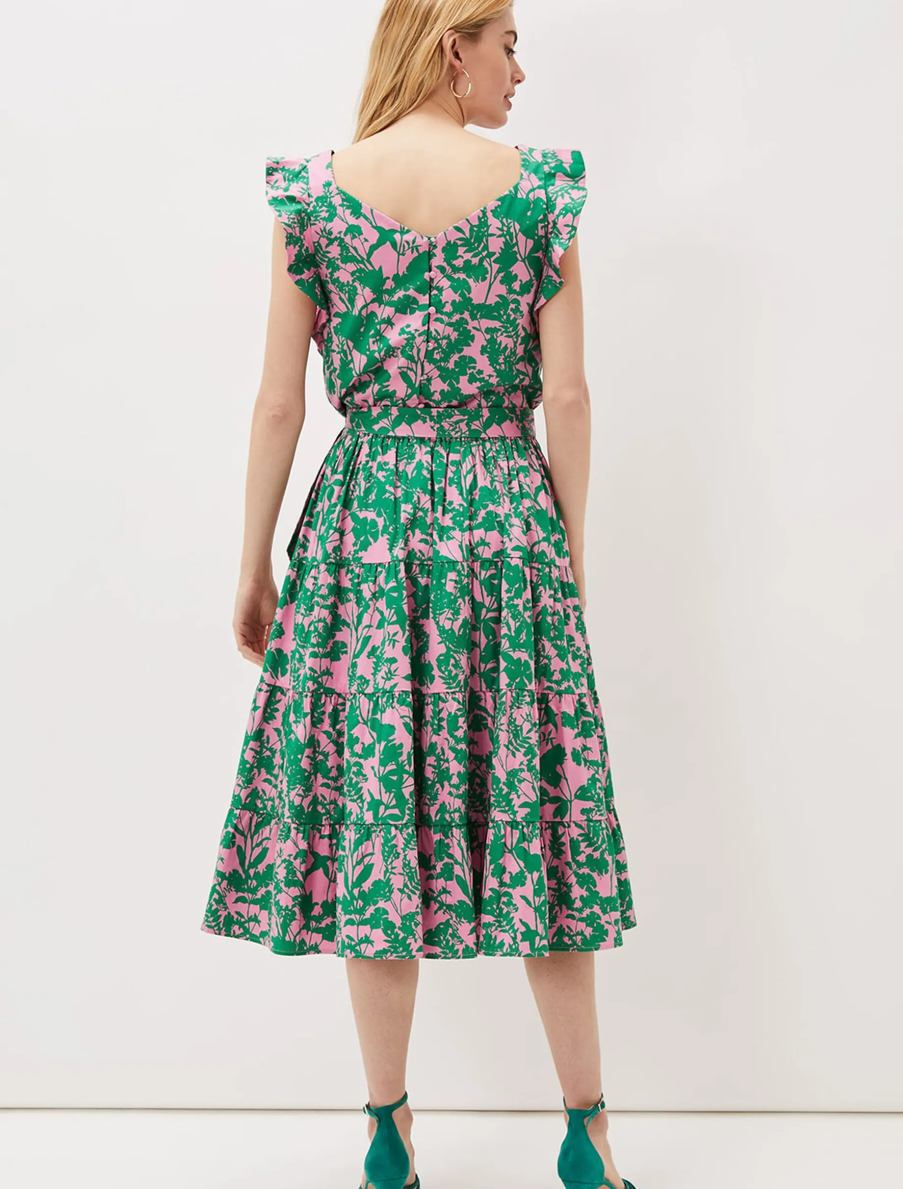 Cleona Printed Dobby Co-Ord Top