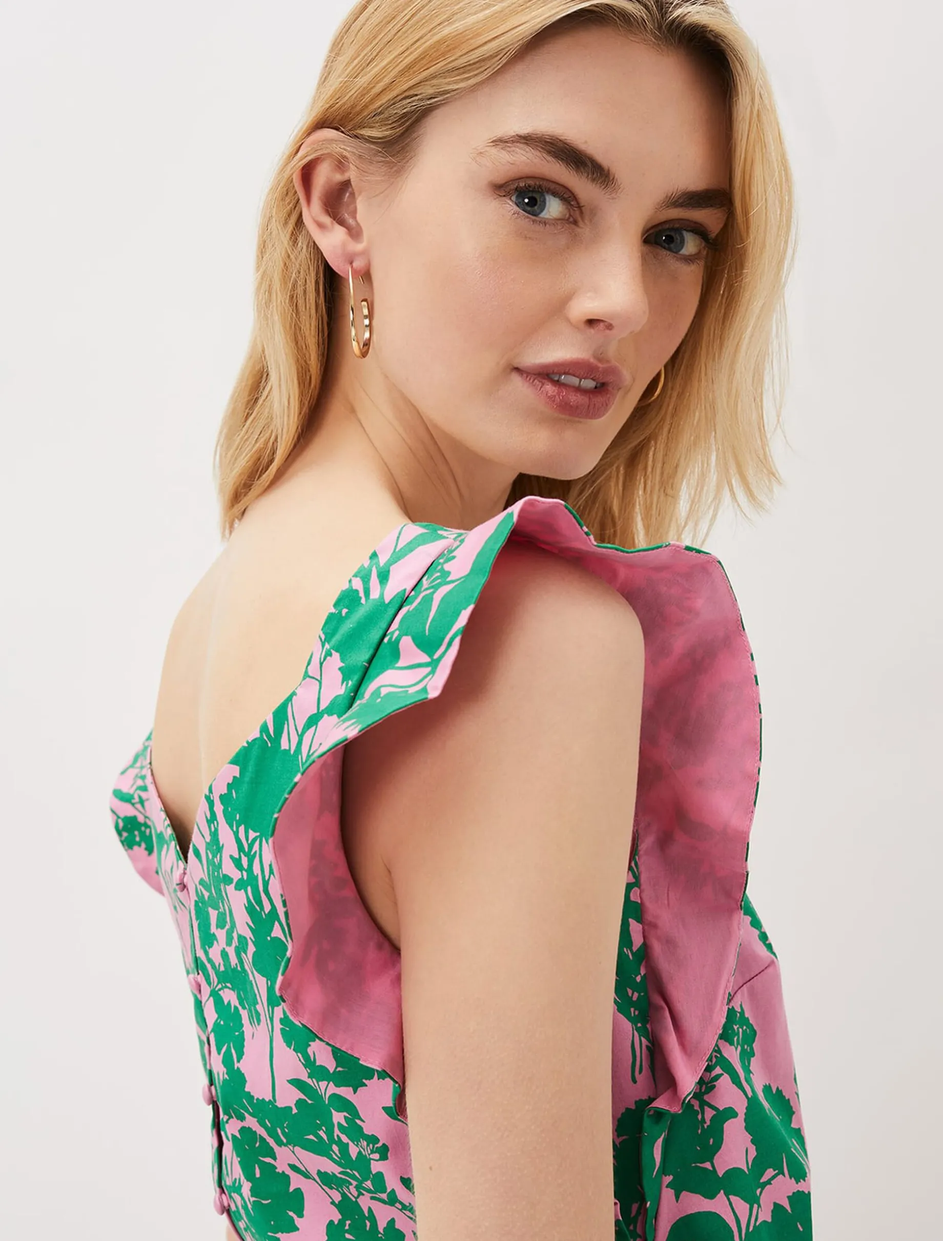 Cleona Printed Dobby Co-Ord Top