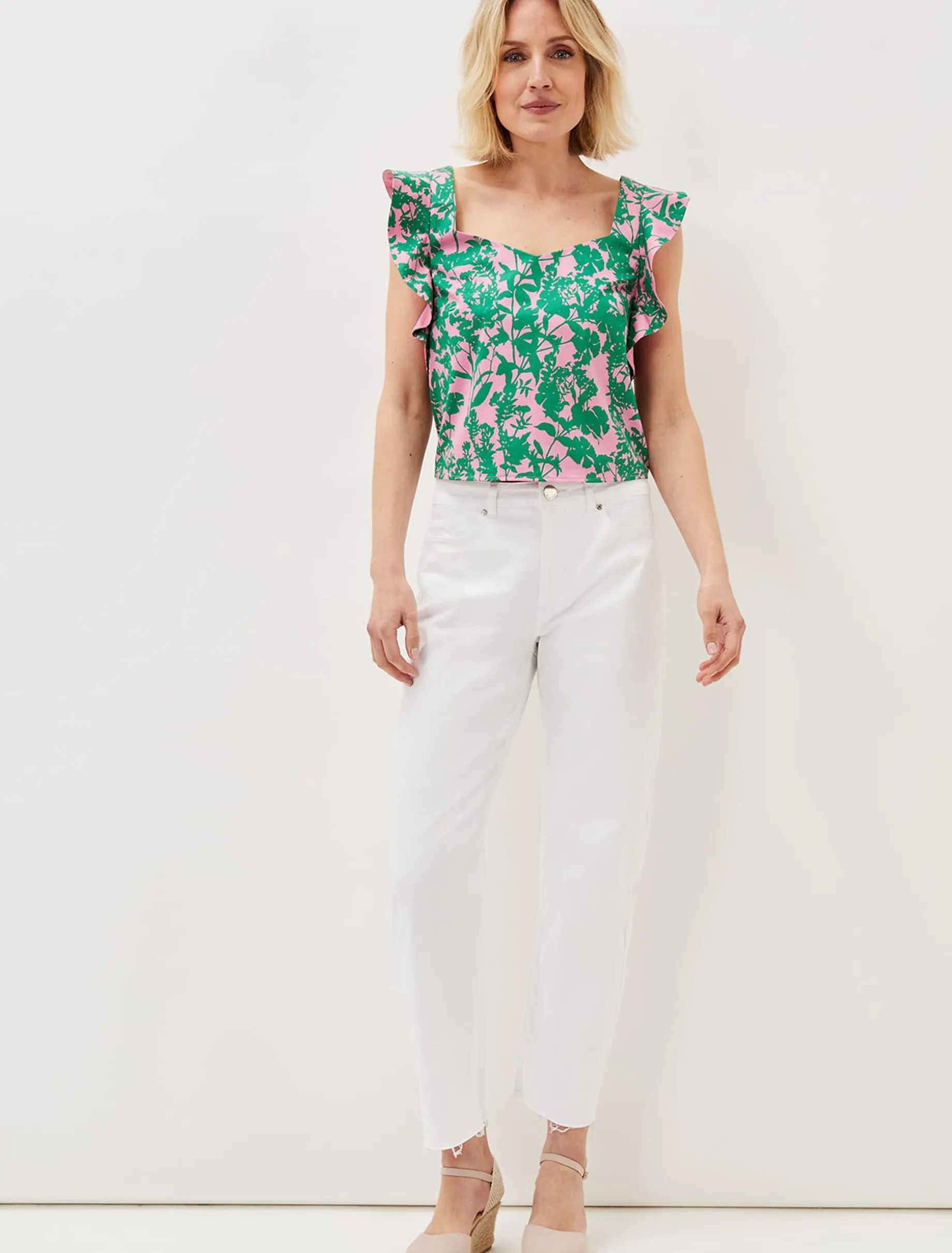 Cleona Printed Dobby Co-Ord Top
