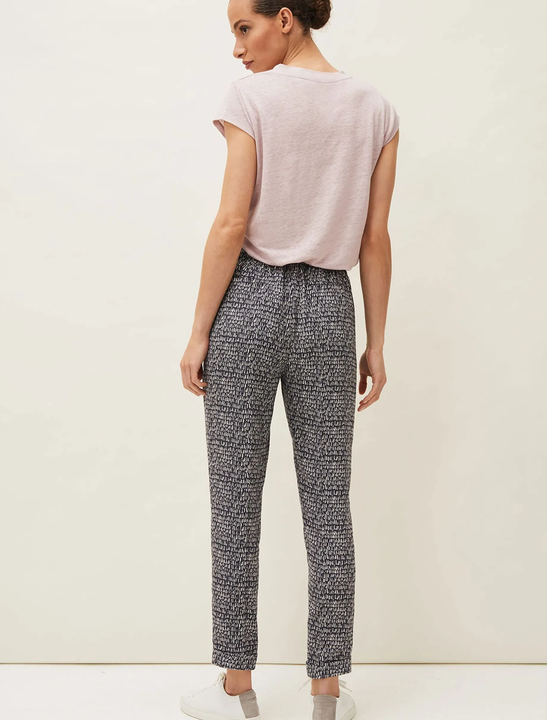 Coletta Abstract Print Tapered Jogger