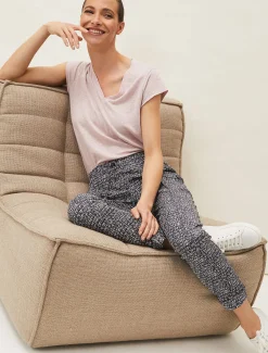 Coletta Abstract Print Tapered Jogger