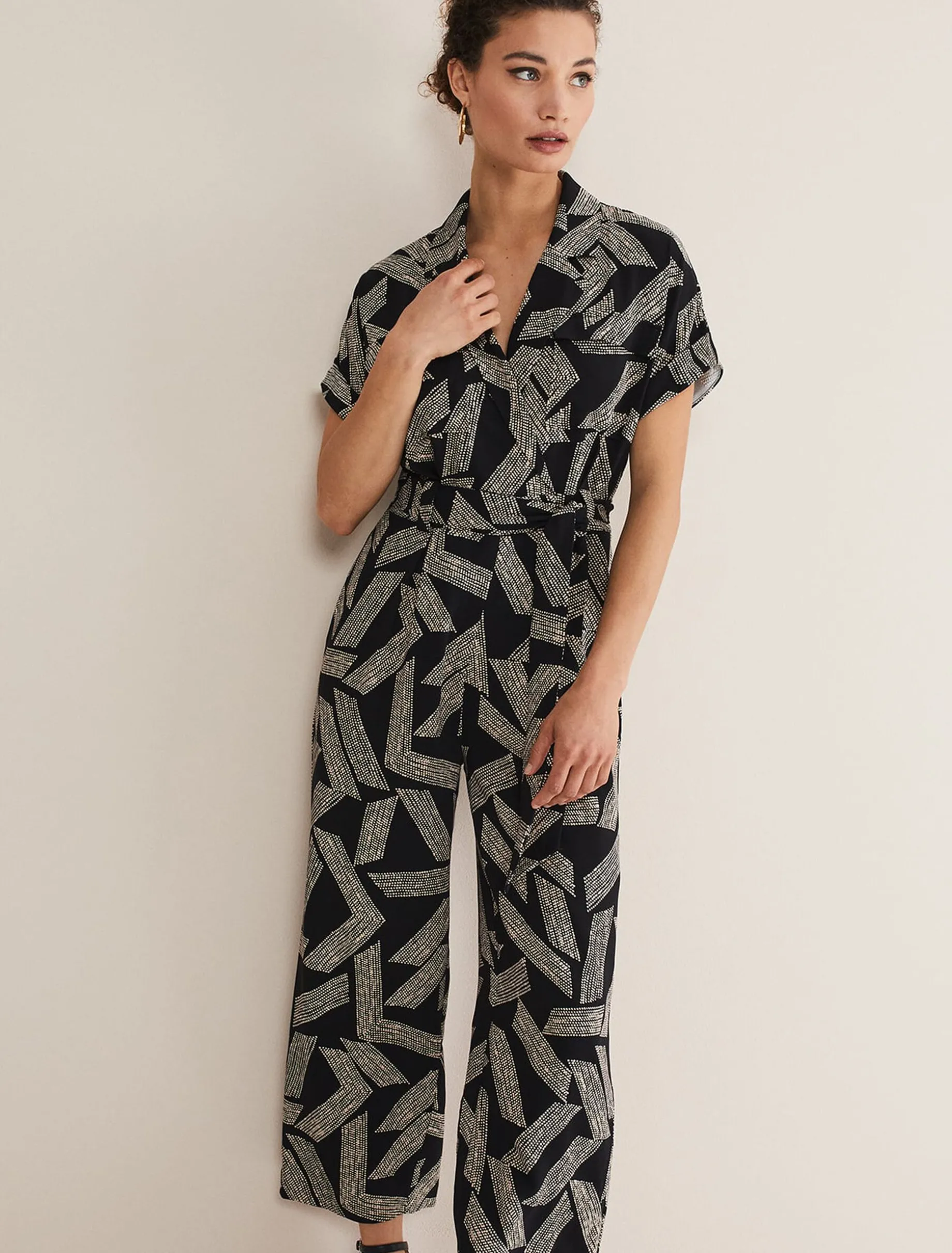 Constance Abstract Wide Leg Jumpsuit