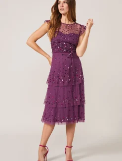 Cortine Embellished Tiered Dress