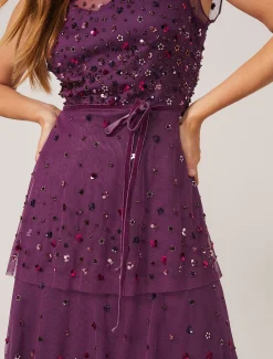 Cortine Embellished Tiered Dress
