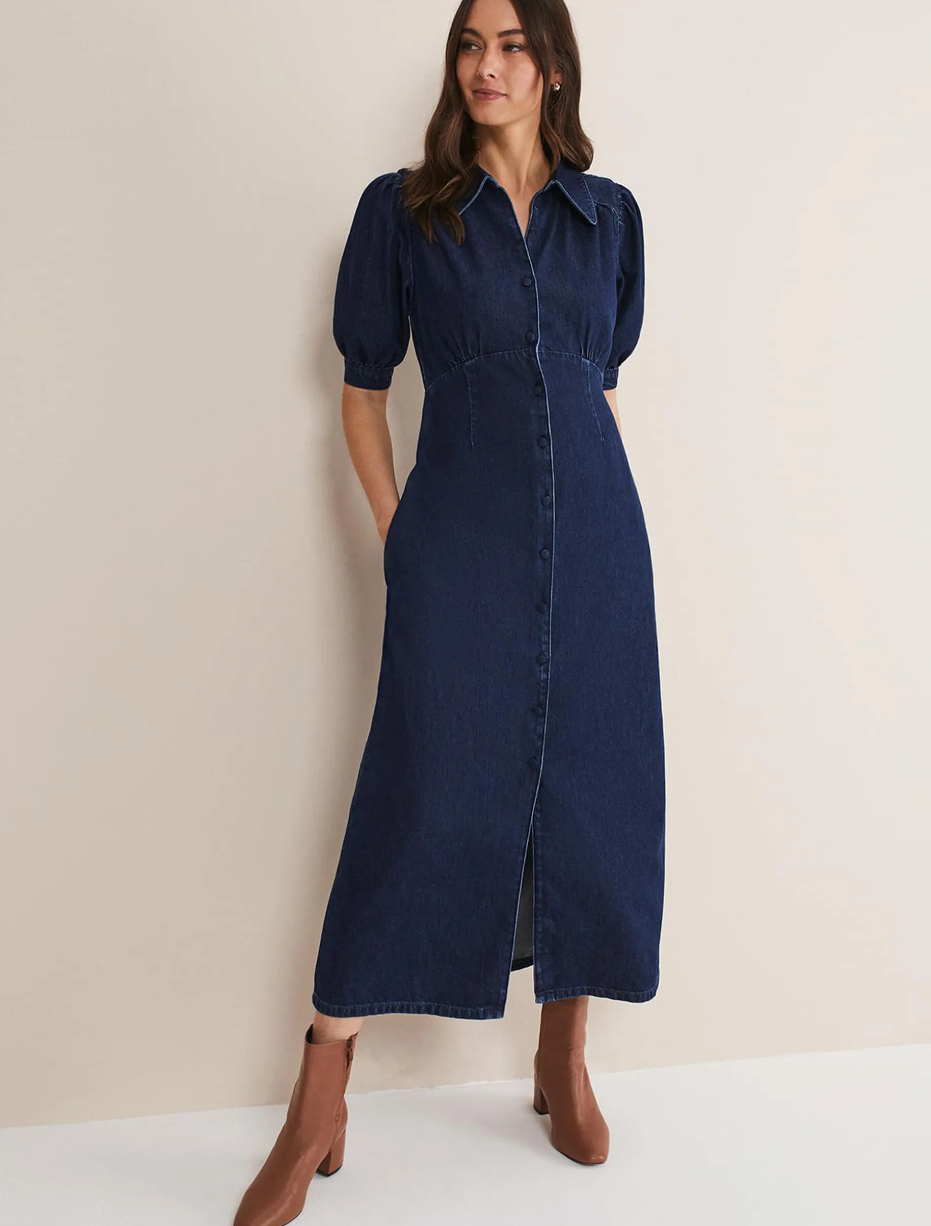Cosette Denim Midaxi Dress