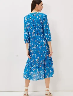 Cotton Floral Tiered Dress