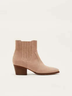 Cowboy Suede Ankle Boots