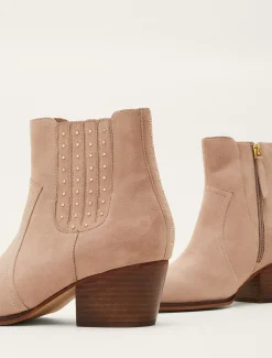 Cowboy Suede Ankle Boots