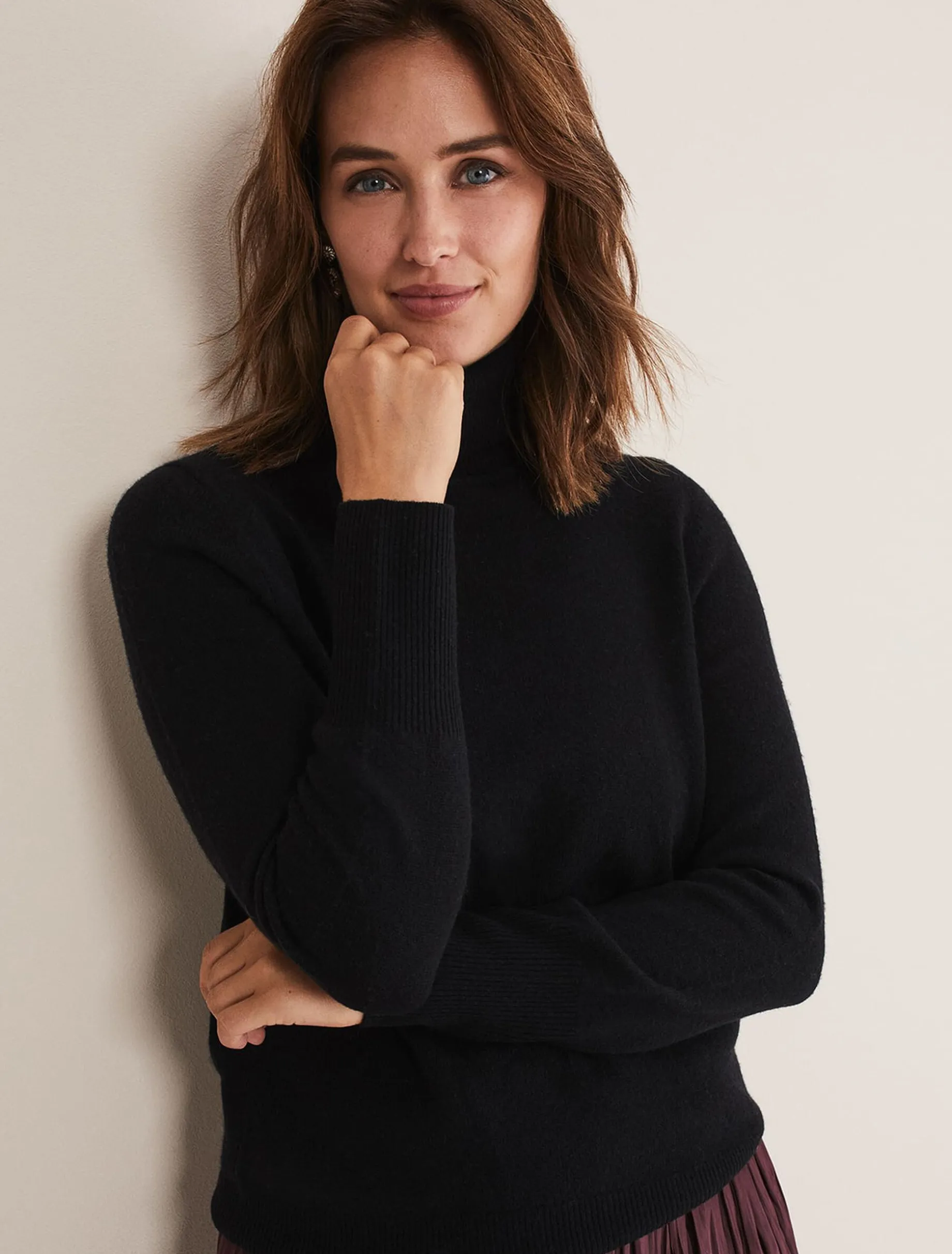 Cressida Wool Cashmere Roll Neck