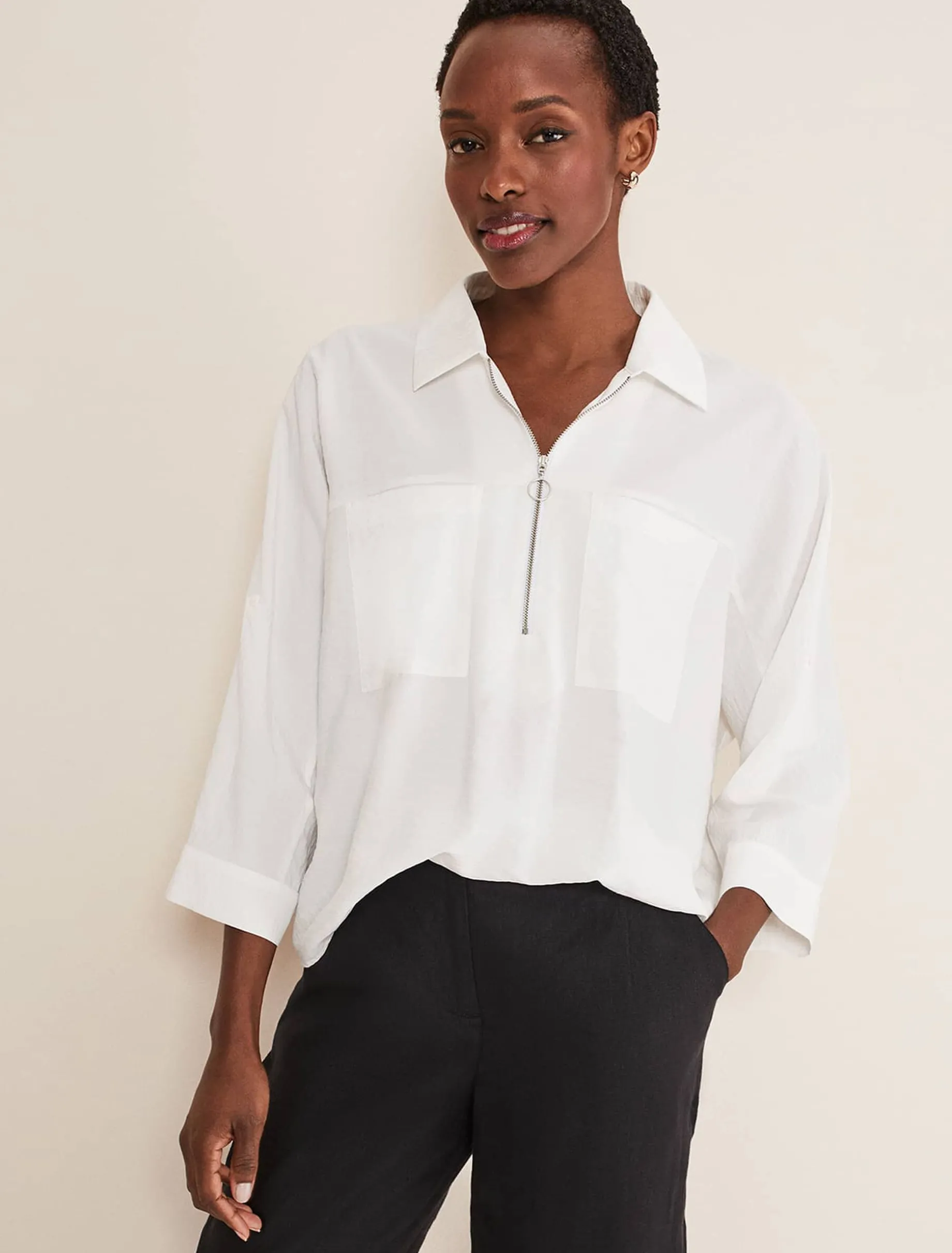 Cynthia Zip Front Shirt
