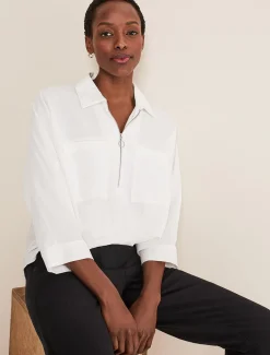 Cynthia Zip Front Shirt