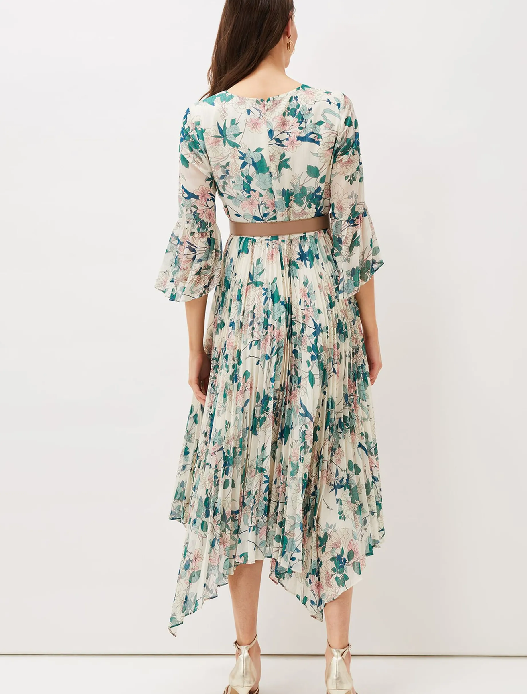 Dani Floral Pleated Midi Dress