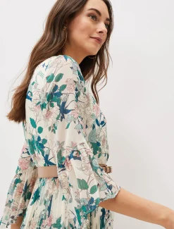 Dani Floral Pleated Midi Dress