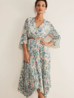 Dani Floral Pleated Midi Dress
