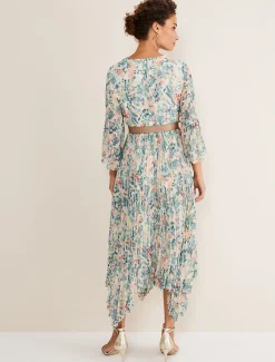 Dani Floral Pleated Midi Dress