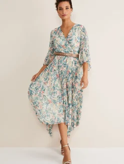 Dani Floral Pleated Midi Dress