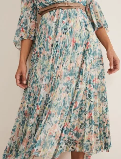 Dani Floral Pleated Midi Dress
