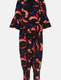 Darcey Floral Textured Tapered Jumpsuit