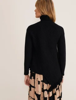Darcy Cosy Asymmetric Fringe Knit