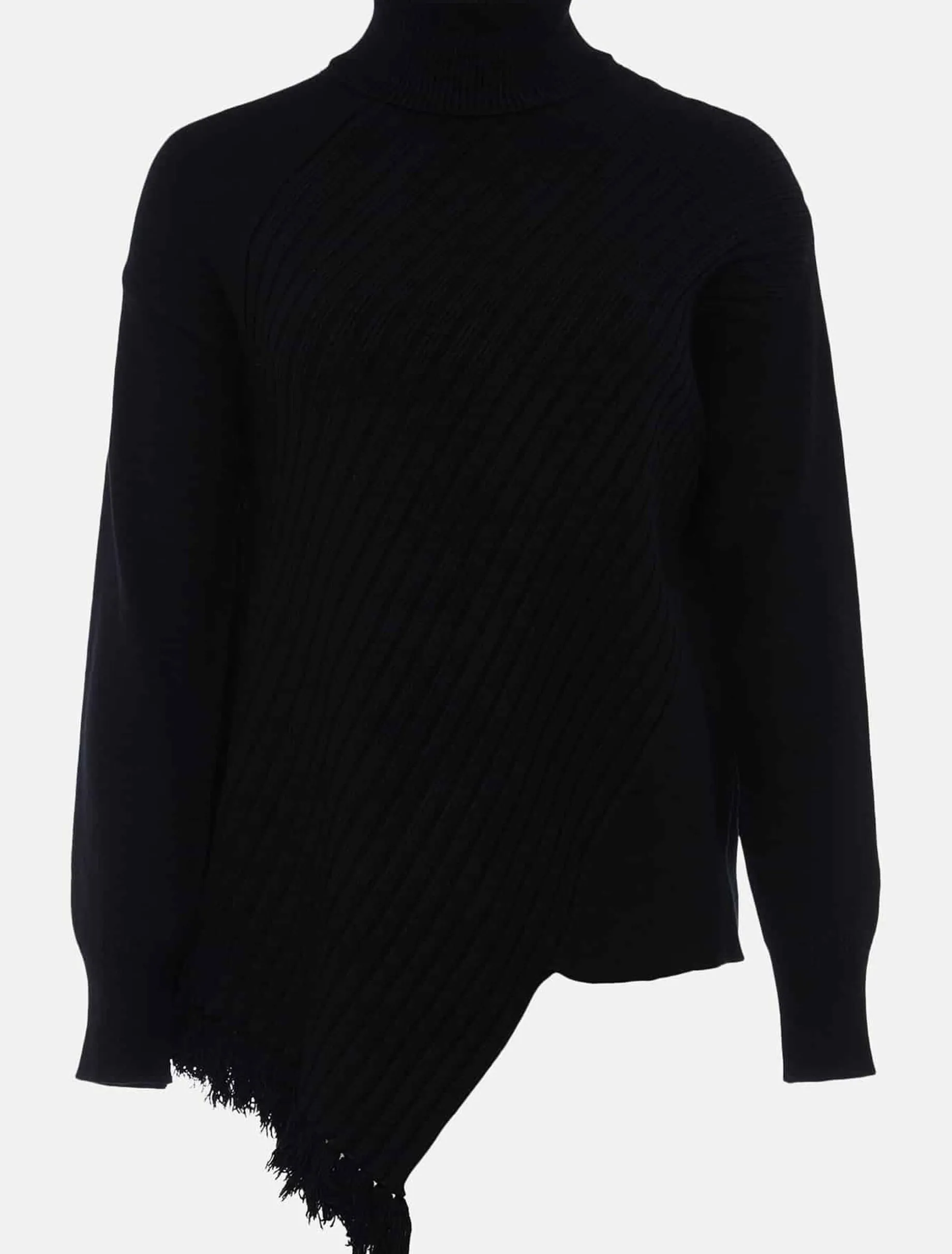 Darcy Cosy Asymmetric Fringe Knit