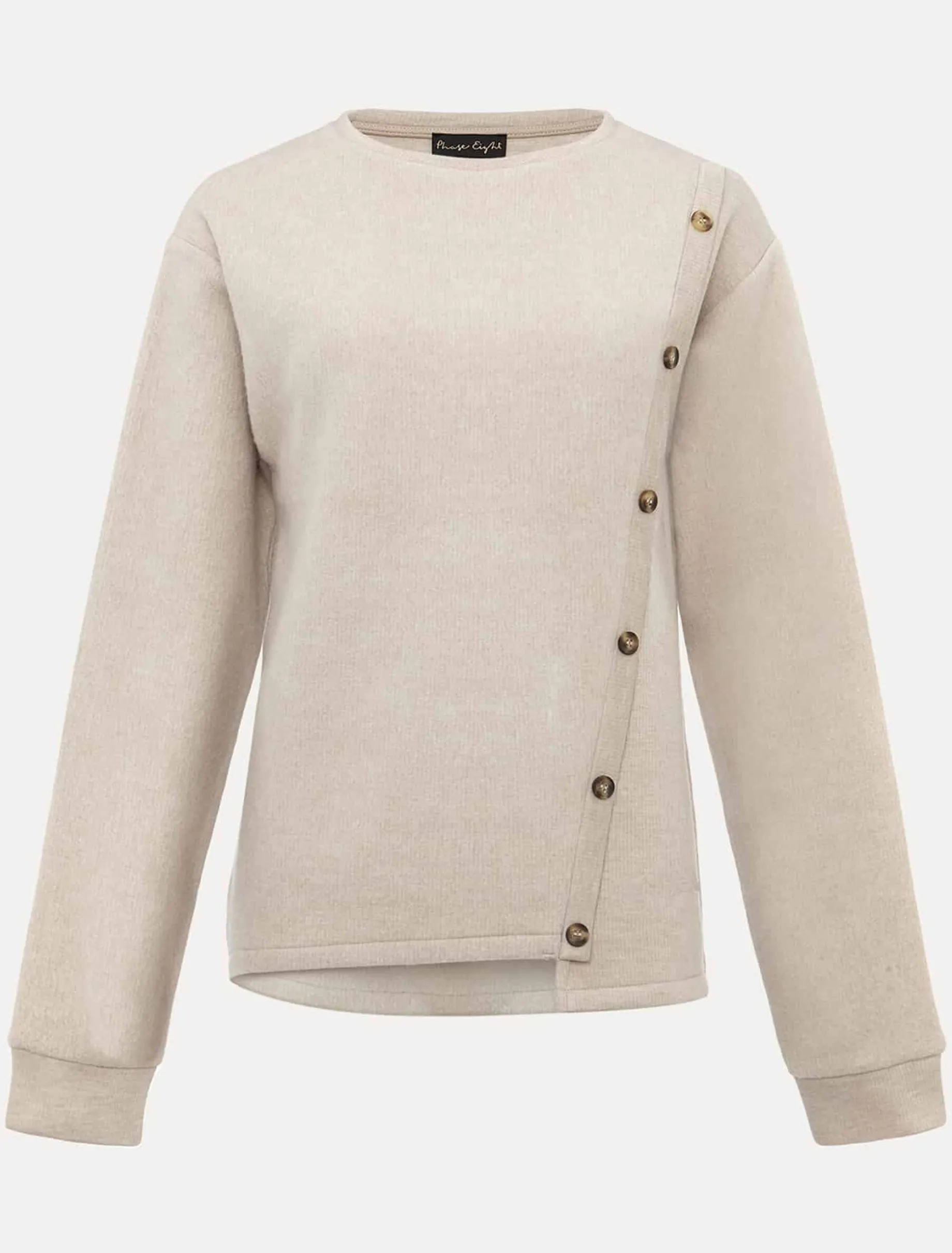 Dasha Button Detail Asymmetric Hem Top