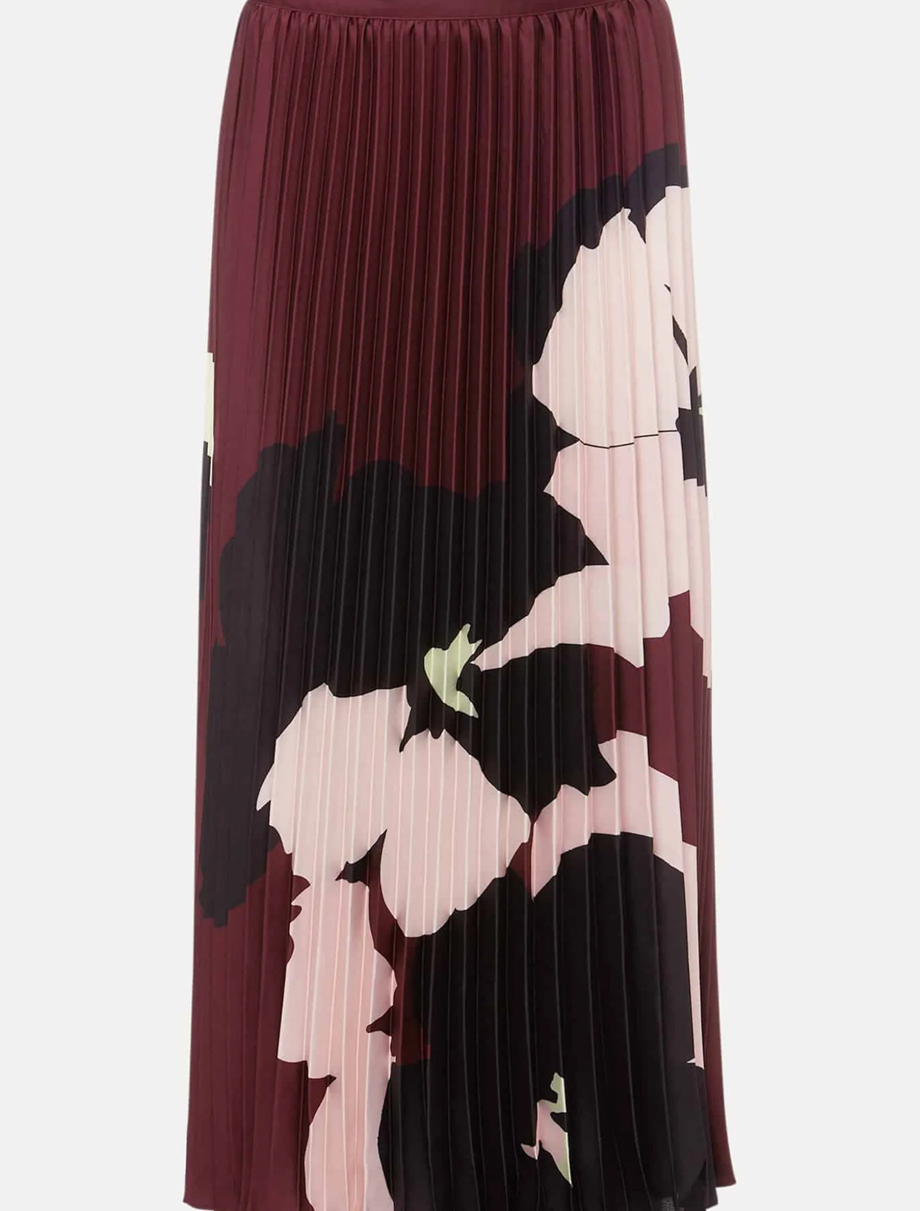 Delanie Satin Pleated Skirt