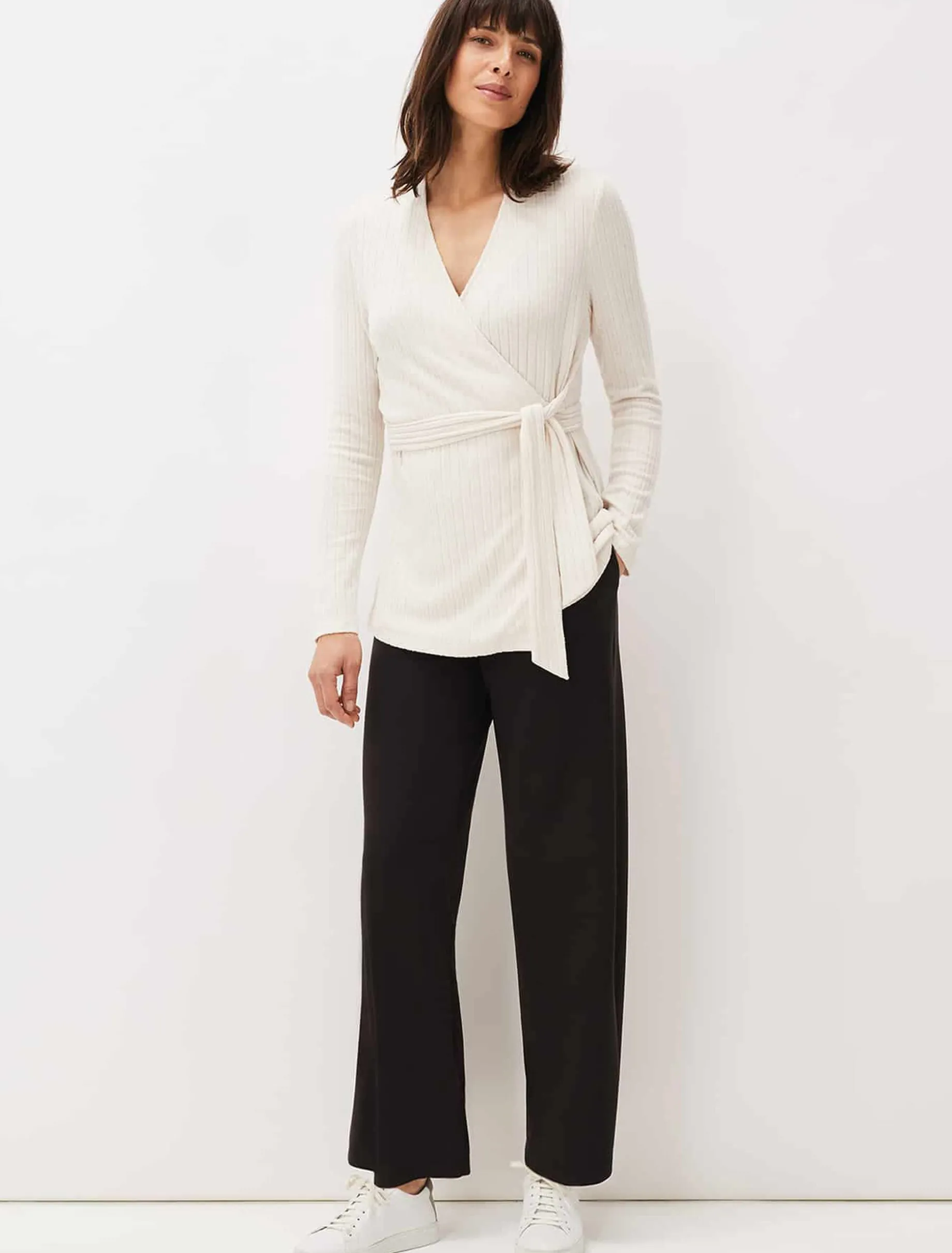 Deona Ribbed Wrap Top