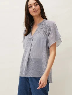 Diya Frill Stripe Blouse