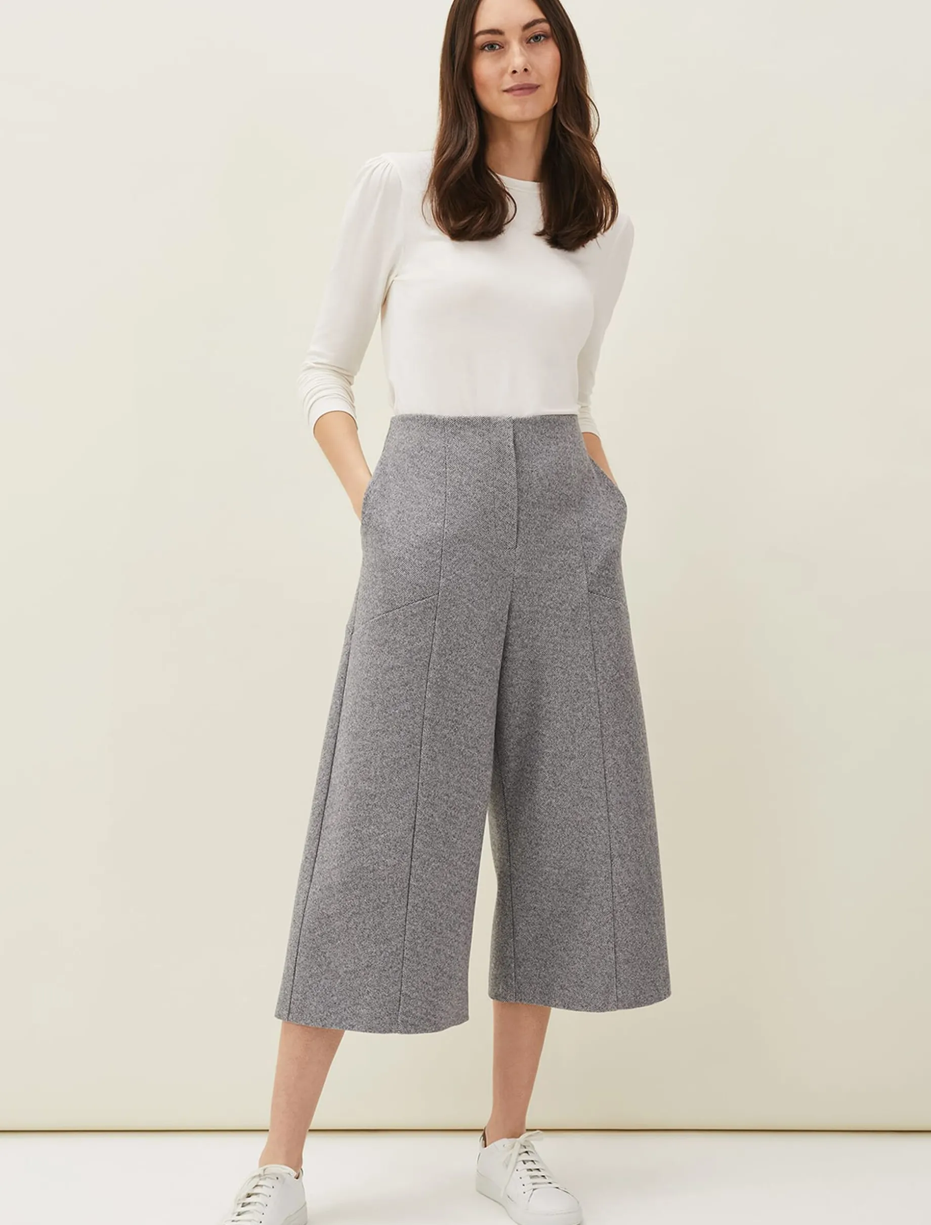Diza Herringbone Culottes