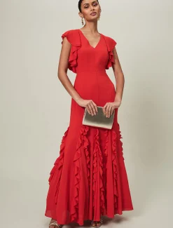 Donatella Ruffle Maxi Dress
