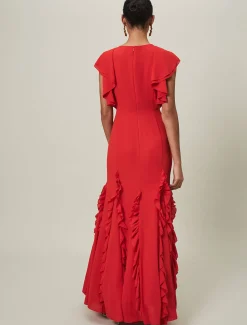 Donatella Ruffle Maxi Dress