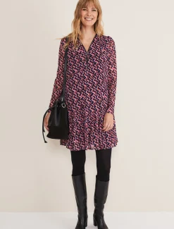 Dorathy Zig Zag Mesh Dress