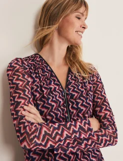 Dorathy Zig Zag Mesh Dress