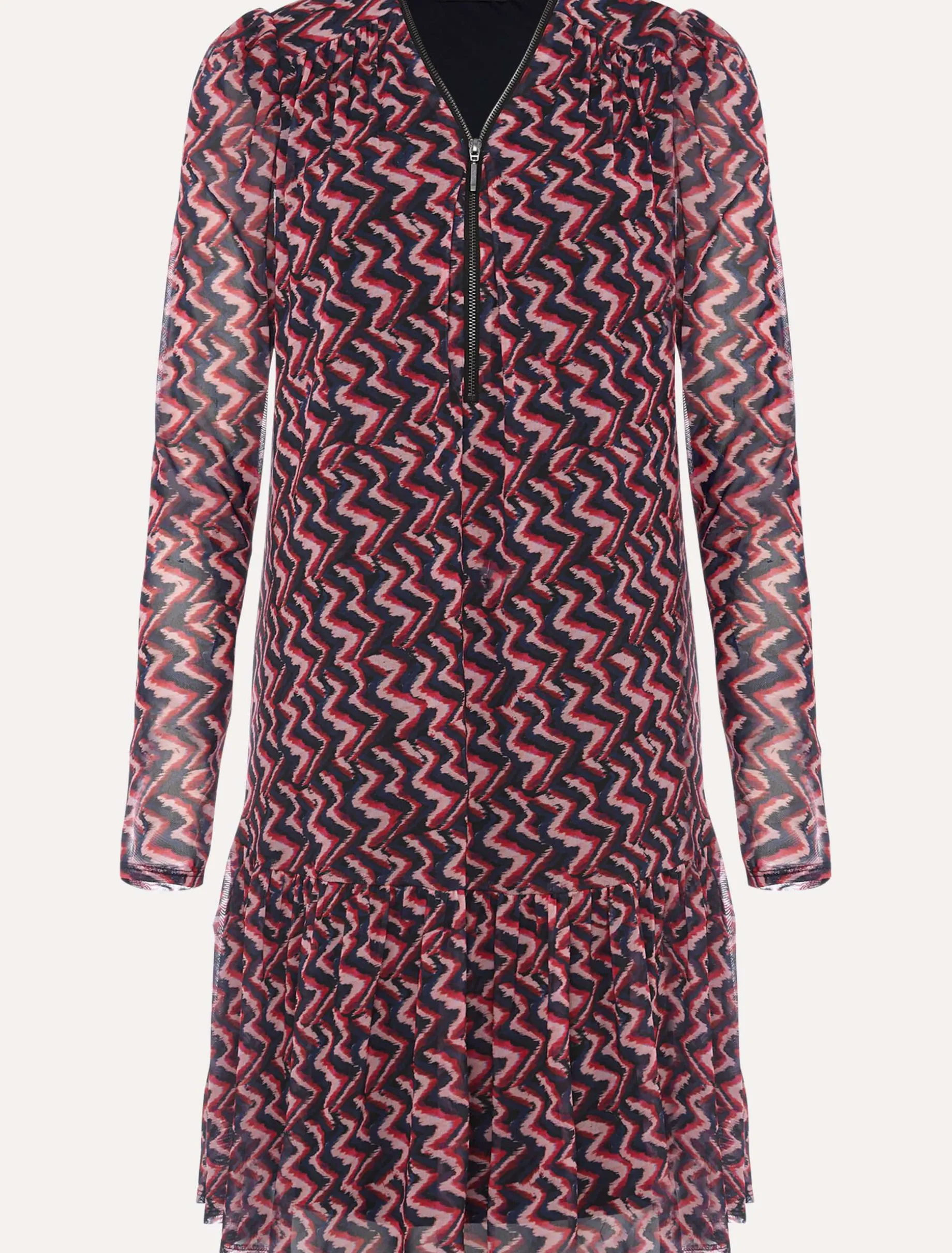 Dorathy Zig Zag Mesh Dress