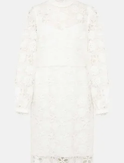 Doris Guipure Lace Highneck Dress