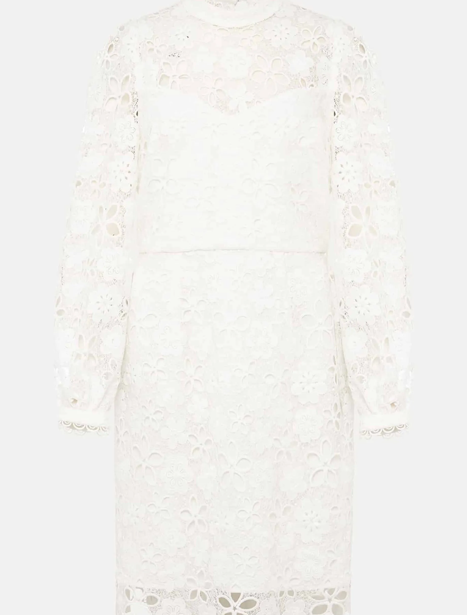 Doris Guipure Lace Highneck Dress