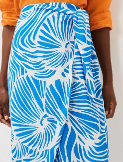 Dorothy Shell Print Wrap Skirt