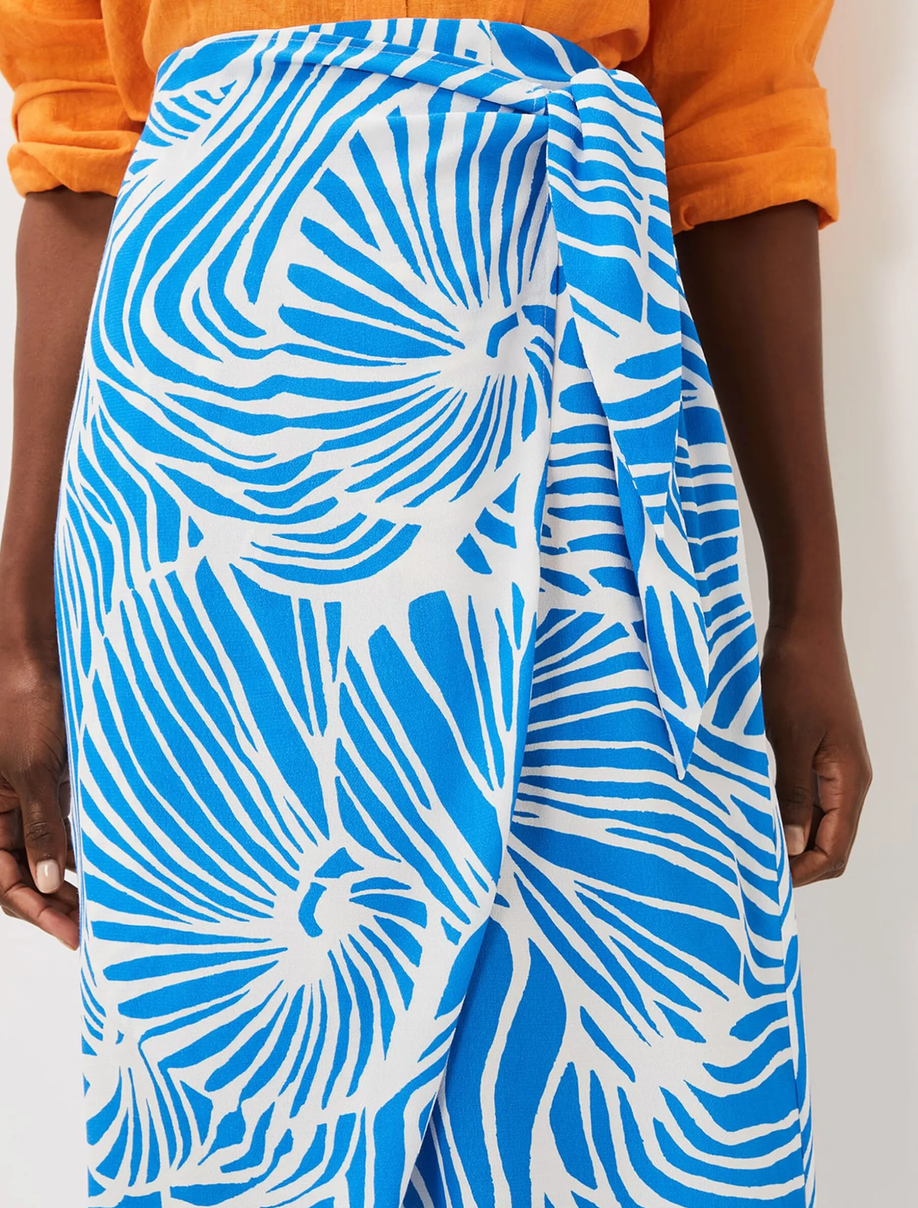 Dorothy Shell Print Wrap Skirt