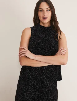 Dove Glitter Velvet Top