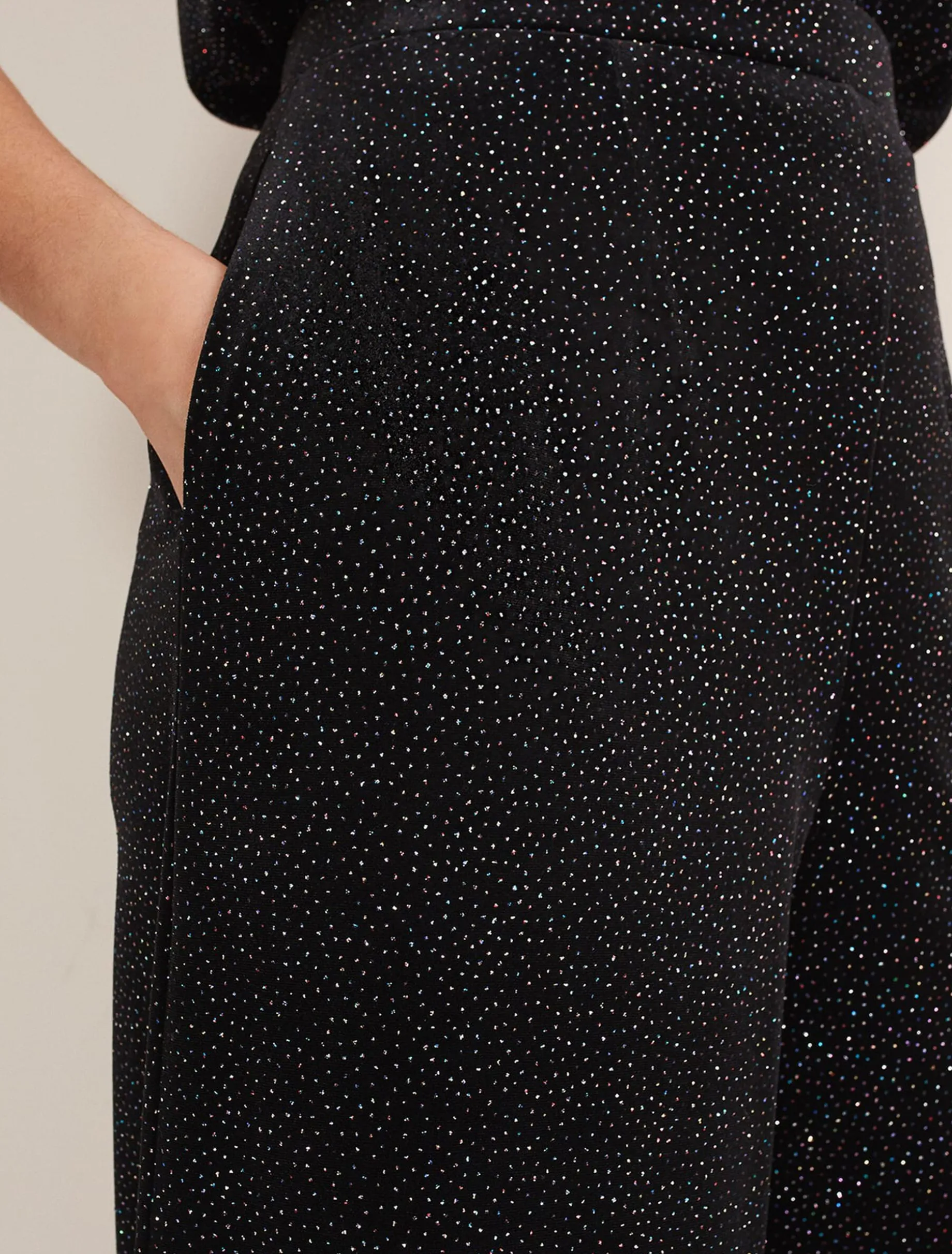 Dove Glitter Velvet Trouser