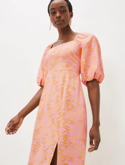 Effie Zebra Puff Sleeve Dress