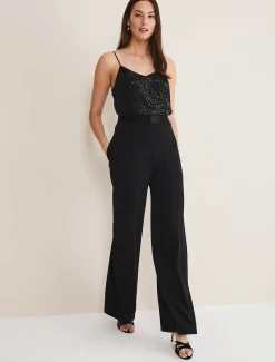Elandra Wide Leg Tux Trousers