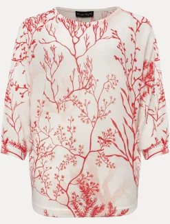 Eleanor Coral Print Linen Jumper