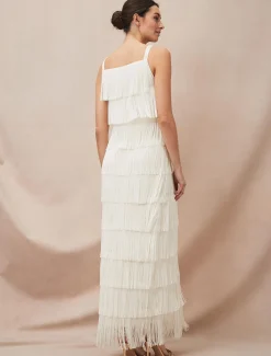 Elecia Fringe Wedding Dress
